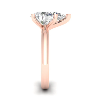 3 CT Antique Pear Lab Grown Diamond Solitaire Ring For Women