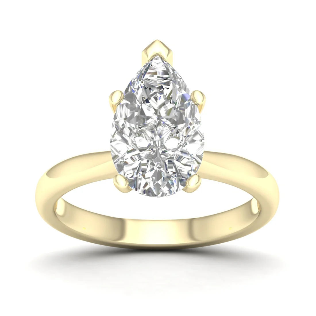 3 CT Antique Pear Lab Grown Diamond Solitaire Ring For Women