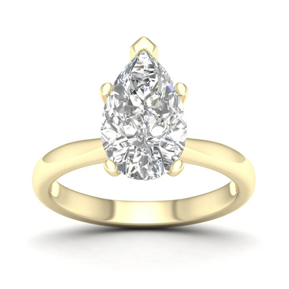 3 CT Antique Pear Lab Grown Diamond Solitaire Ring For Women