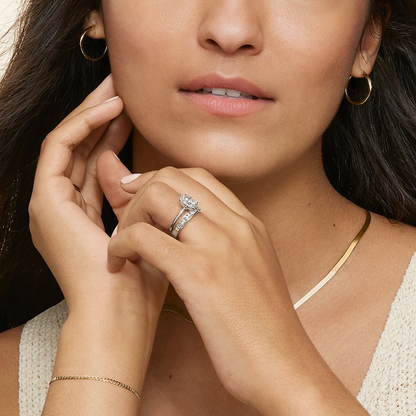 Channel Set Baguette Lab Grown Diamond White Gold Wedding Band