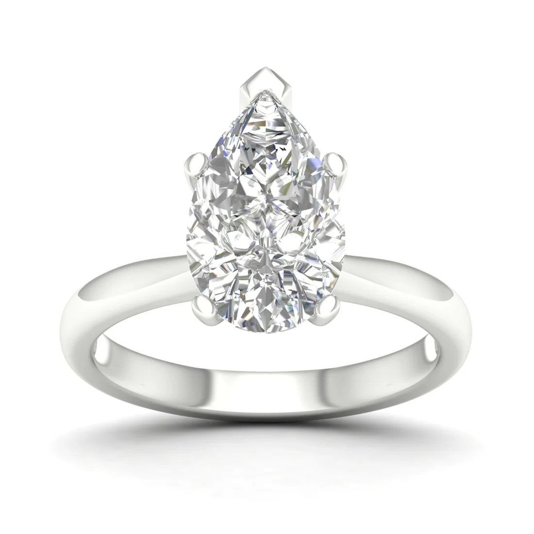 3 CT Antique Pear Lab Grown Diamond Solitaire Ring For Women