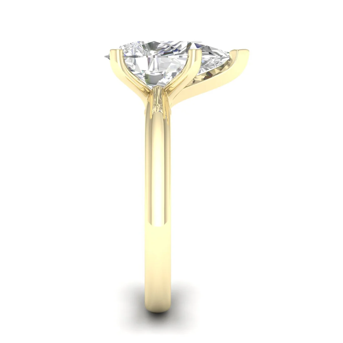 3 CT Antique Pear Lab Grown Diamond Solitaire Ring For Women