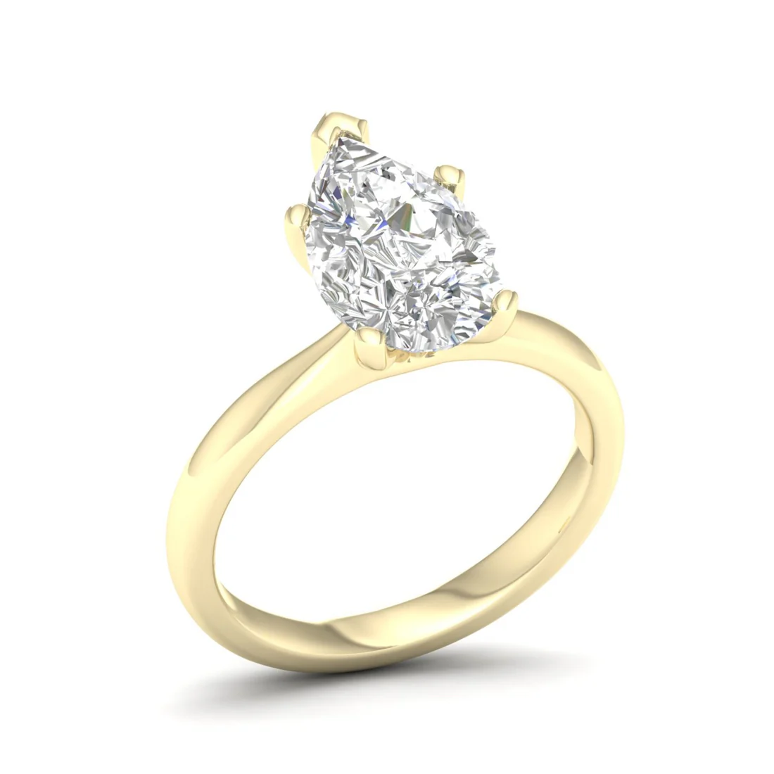 3 CT Antique Pear Lab Grown Diamond Solitaire Ring For Women