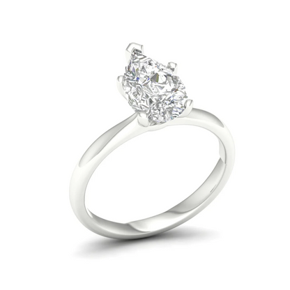 2 CTW Pear Lab Grown Diamond Solitaire Rings