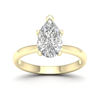 2 CTW Pear Lab Grown Diamond Solitaire Rings