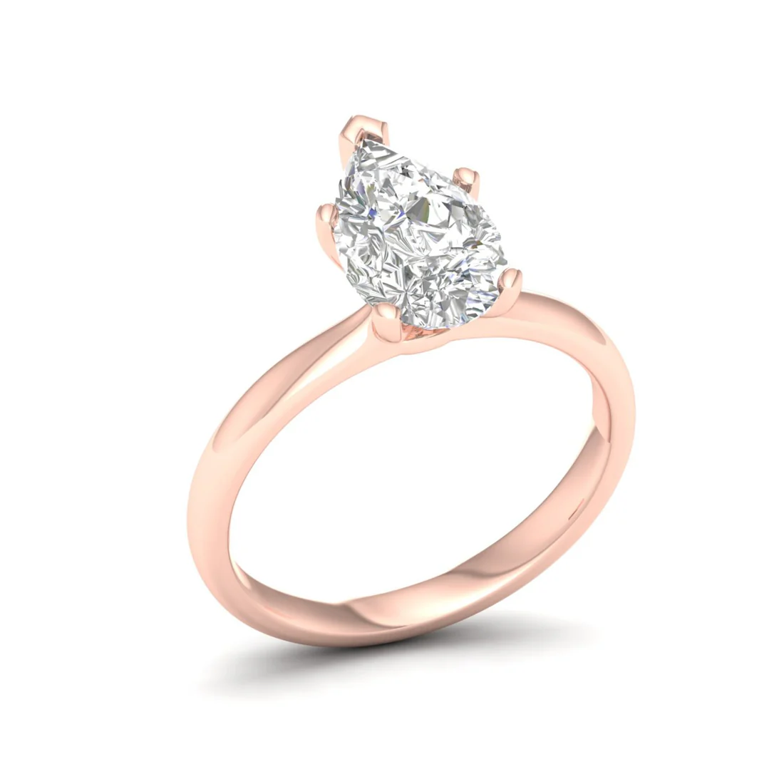2 CTW Pear Lab Grown Diamond Solitaire Rings