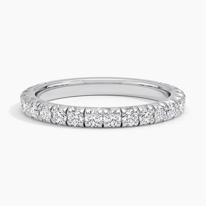 0.59 CTW Lab Grown Diamond 3/4 Eternity Wedding Band