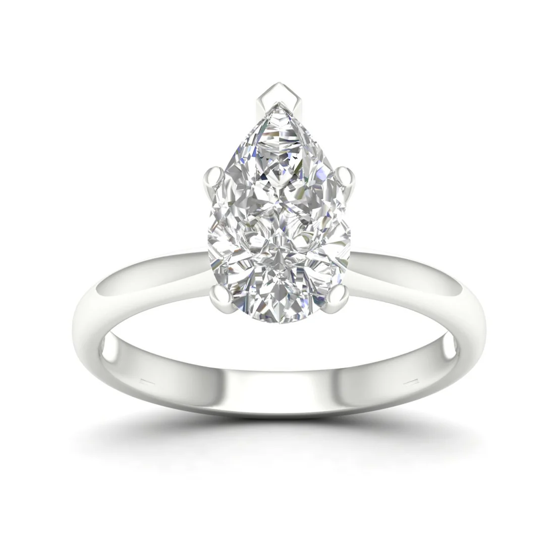 2 CTW Pear Lab Grown Diamond Solitaire Rings