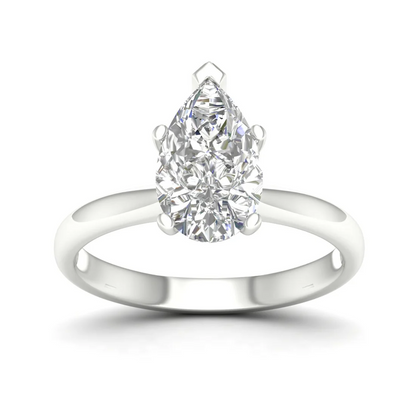 2 CTW Pear Lab Grown Diamond Solitaire Rings