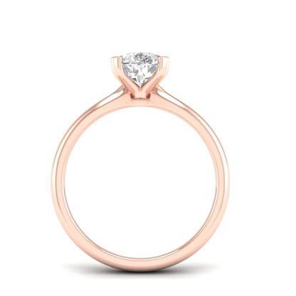 1.50 CTE Pear Cut Lab Grown Diamond Solitaire Ring