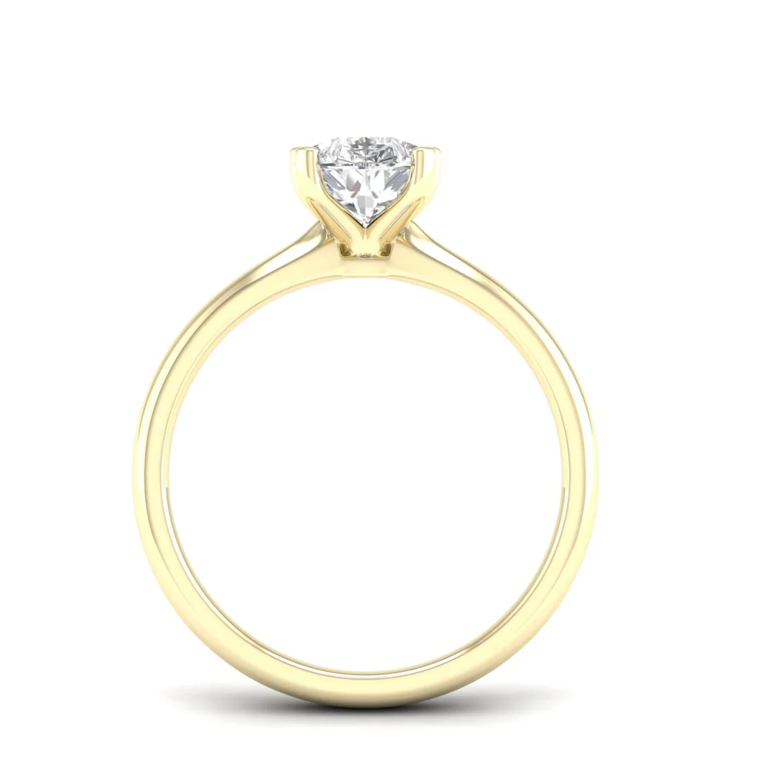 1.50 CTE Pear Cut Lab Grown Diamond Solitaire Ring