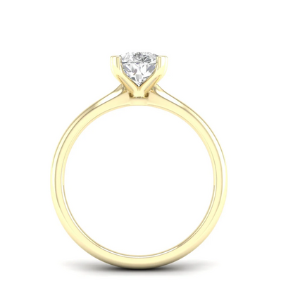 1.50 CTE Pear Cut Lab Grown Diamond Solitaire Ring