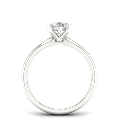 1.50 CTE Pear Cut Lab Grown Diamond Solitaire Ring