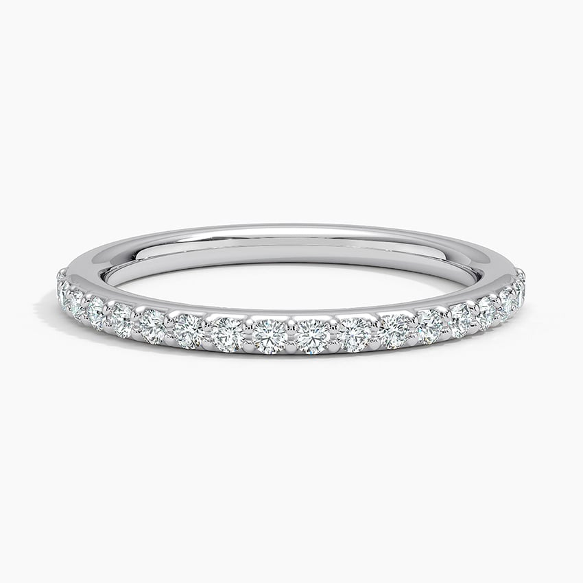 0.24 CTW Petite Shared Prong Half Coverage Lab Grown Diamond Wedding Band