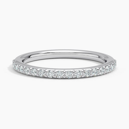 0.24 CTW Petite Shared Prong Half Coverage Lab Grown Diamond Wedding Band