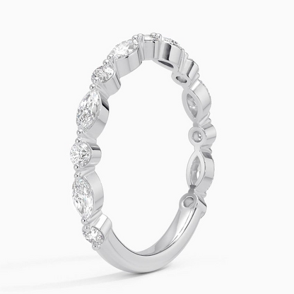 18k Solid Gold Alternative Lab Grown Diamond 3/4 Eternity Band