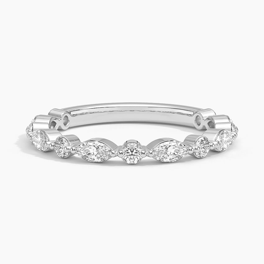 18k Solid Gold Alternative Lab Grown Diamond 3/4 Eternity Band