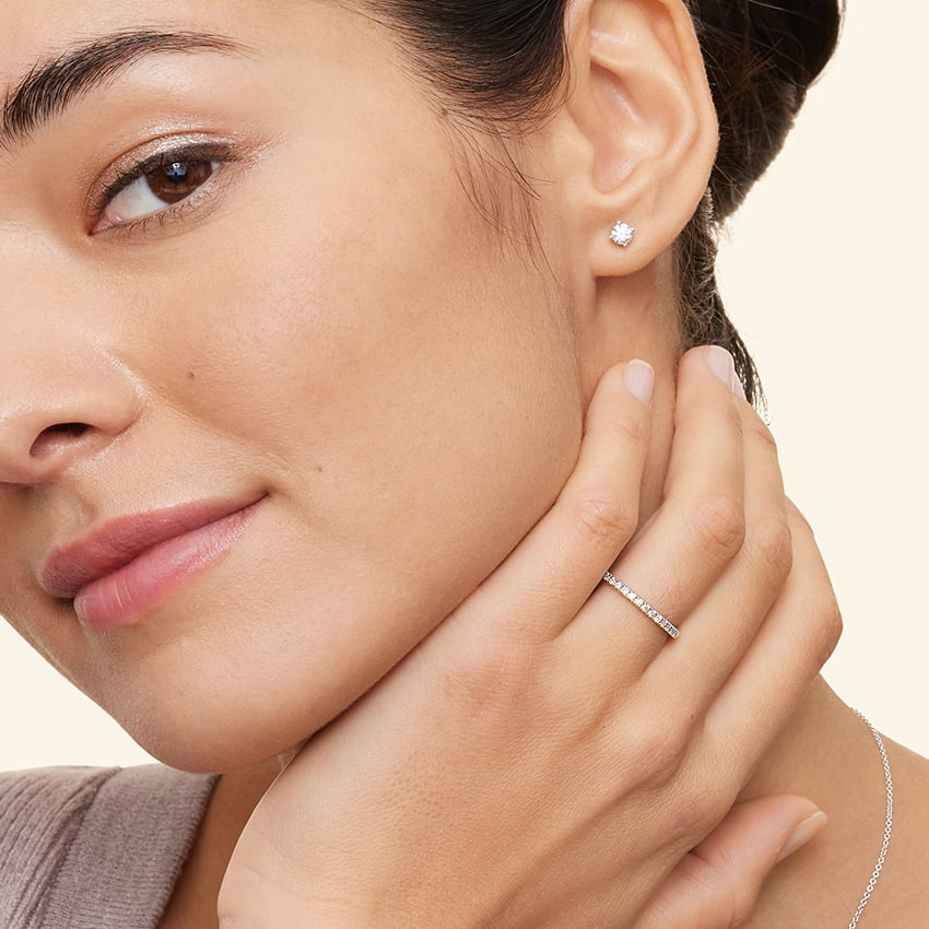 0.21 CTW Round Lab Grown Diamond 10k Lab Grown Diamond Band