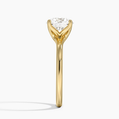 2 CT Round Lab-Grown Diamond Gold Solitaire Ring