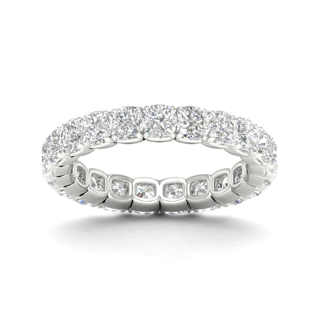 3 CTW Cushion Eternity Lab Grown Diamond Wedding Band