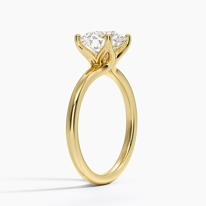 2 CT Round Lab-Grown Diamond Gold Solitaire Ring