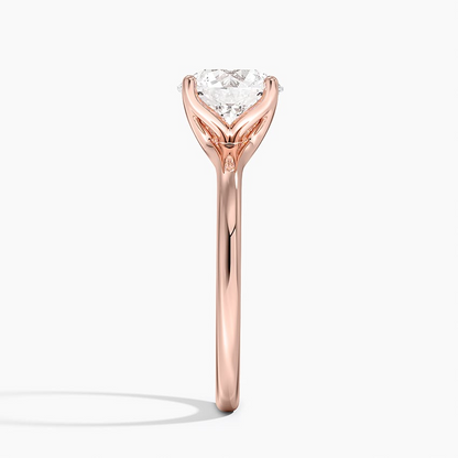 2 CT Round Lab-Grown Diamond Gold Solitaire Ring