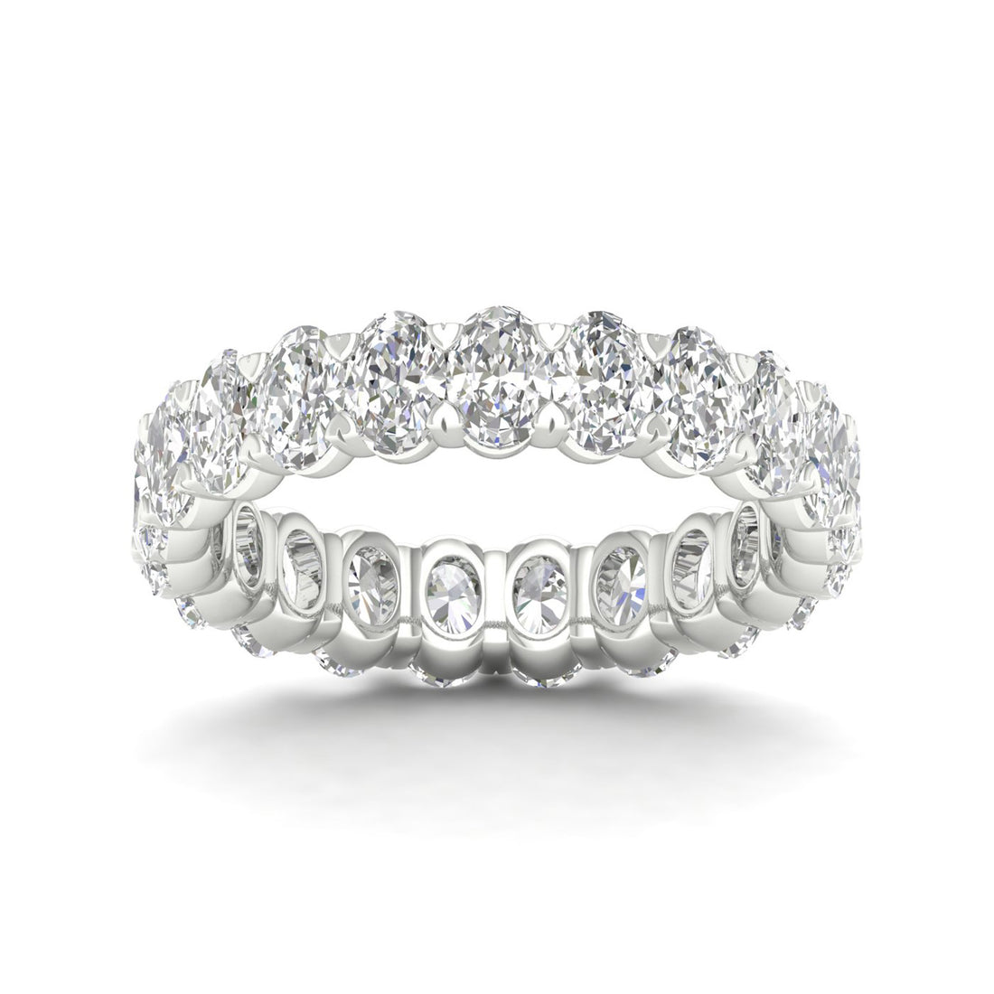 3 CTW Oval Diamond Eternity Lab Grown Diamond Wedding Band