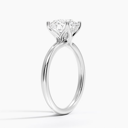 2 CT Round Lab-Grown Diamond Gold Solitaire Ring