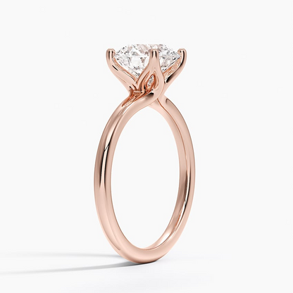 2 CT Round Lab-Grown Diamond Gold Solitaire Ring