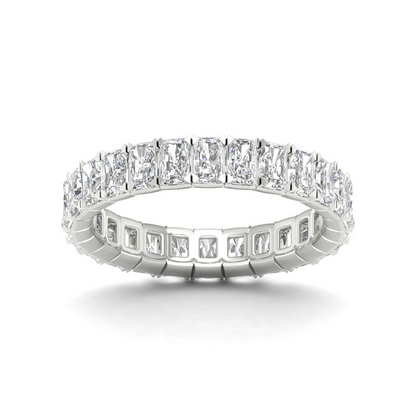 3 CTW Emerald Diamond Eternity Lab Grown Diamond Wedding Band