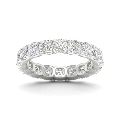 4 CTW Cushion Eternity Lab Grown Diamond Wedding Band