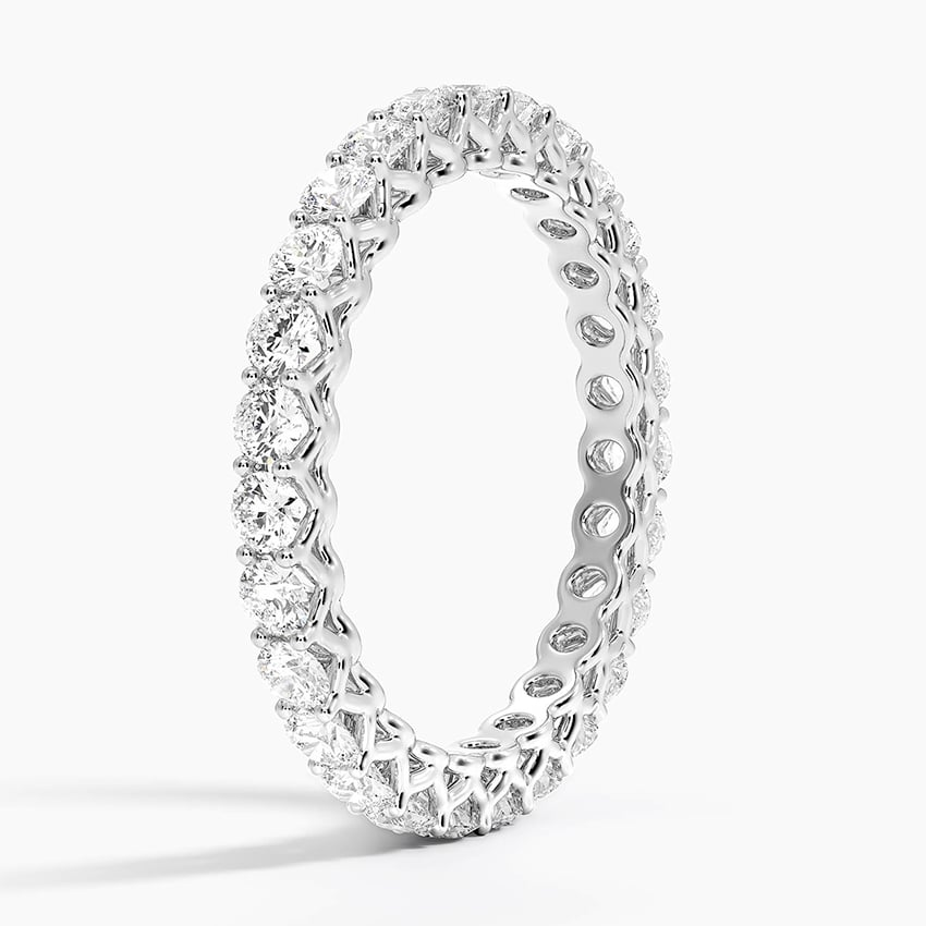Round Cut Lab Grown Diamond Full Eternity Wedding Band For Women