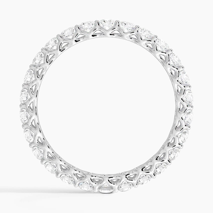 Round Cut Lab Grown Diamond Full Eternity Wedding Band For Women