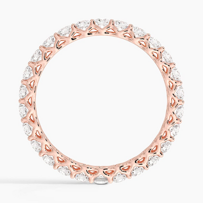 Round Cut Lab Grown Diamond Full Eternity Wedding Band For Women