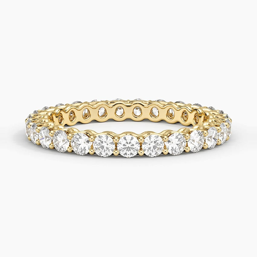 Round Cut Lab Grown Diamond Full Eternity Wedding Band For Women