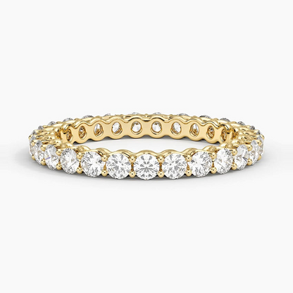 Round Cut Lab Grown Diamond Full Eternity Wedding Band For Women