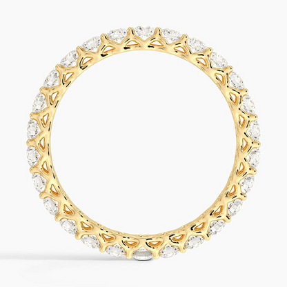 Round Cut Lab Grown Diamond Full Eternity Wedding Band For Women