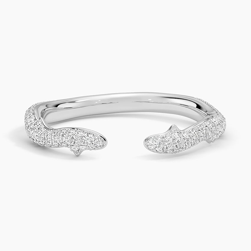 0.34CTW Round Lab Grown Diamond Open Gap Wedding Band