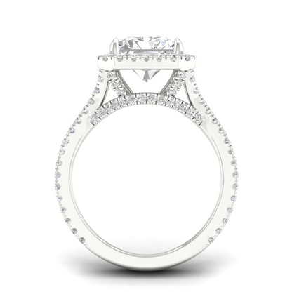 5 CTW Split Shank Radiant Cut Lab Grown Diamond Ring