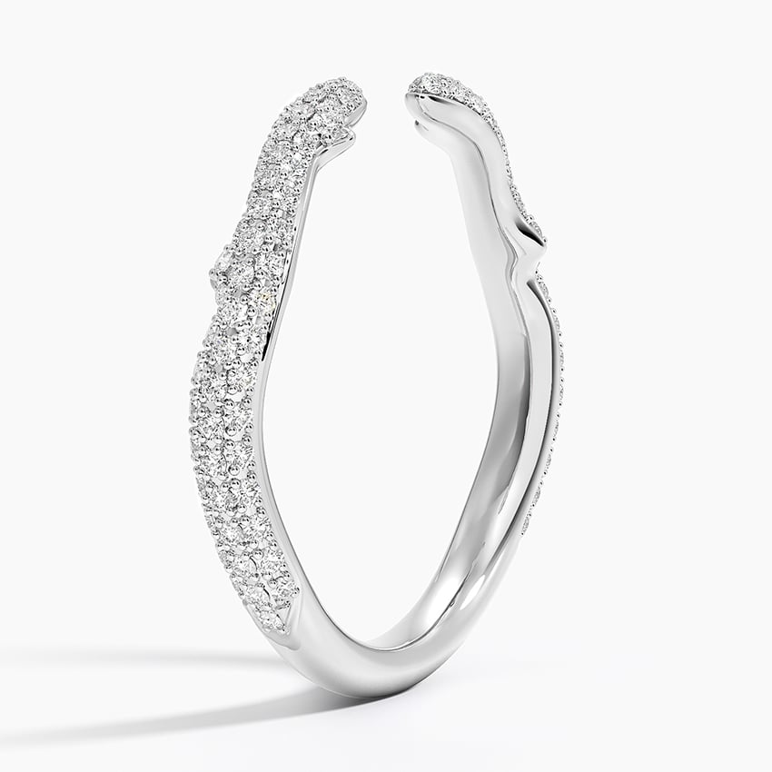 0.34CTW Round Lab Grown Diamond Open Gap Wedding Band