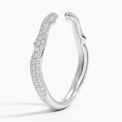 0.34CTW Round Lab Grown Diamond Open Gap Wedding Band