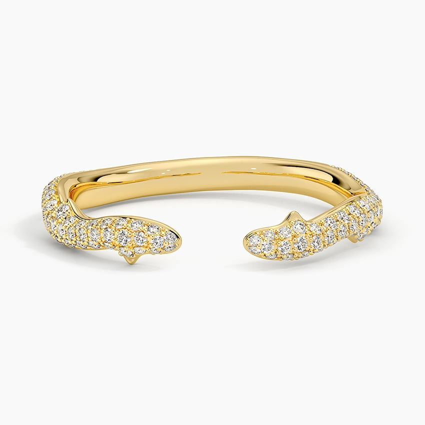 0.34CTW Round Lab Grown Diamond Open Gap Wedding Band