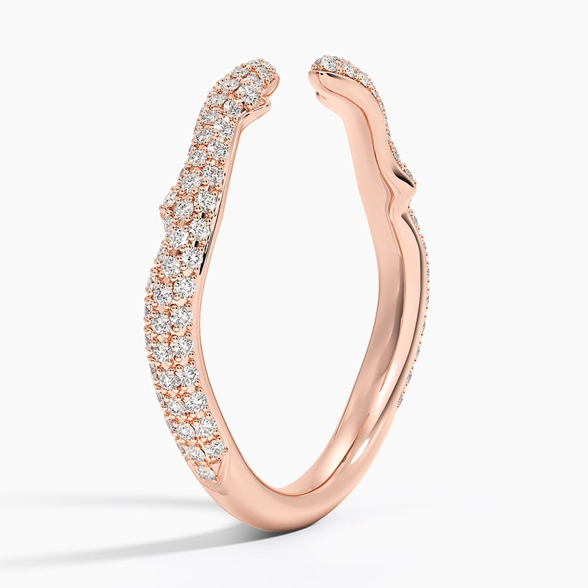 0.34CTW Round Lab Grown Diamond Open Gap Wedding Band