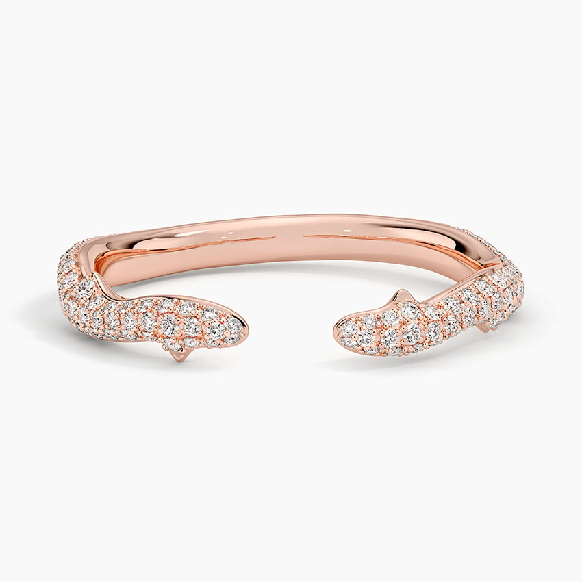 0.34CTW Round Lab Grown Diamond Open Gap Wedding Band