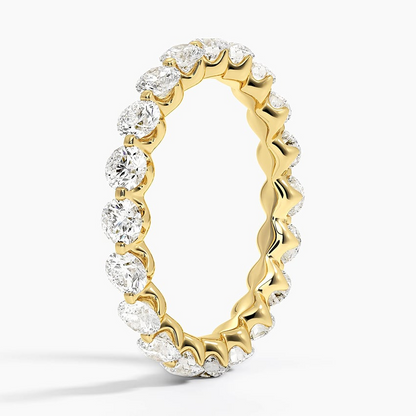 18k Yellow Gold Full Eternity Lab Grown Diamond Stack Wedding Band