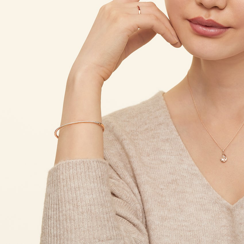 Whisper 6.5 inch 3/8 CTW Lab Grown Diamond Bangle Bracelet