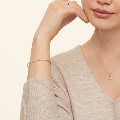 Whisper 6.5 inch 3/8 CTW Lab Grown Diamond Bangle Bracelet