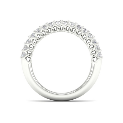 1 CTW Entwine Double Row 18KT Gold Lab Grown Diamond Wedding Band