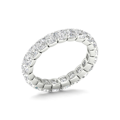 3 CTW Cushion Eternity Lab Grown Diamond Wedding Band