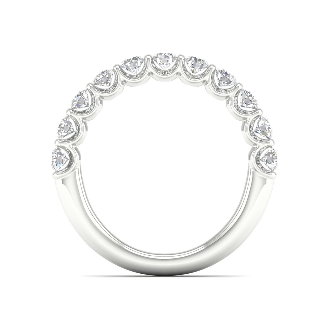 1 CTW Scalloped Channel Set Lab Grown Diamond Anniversary Band